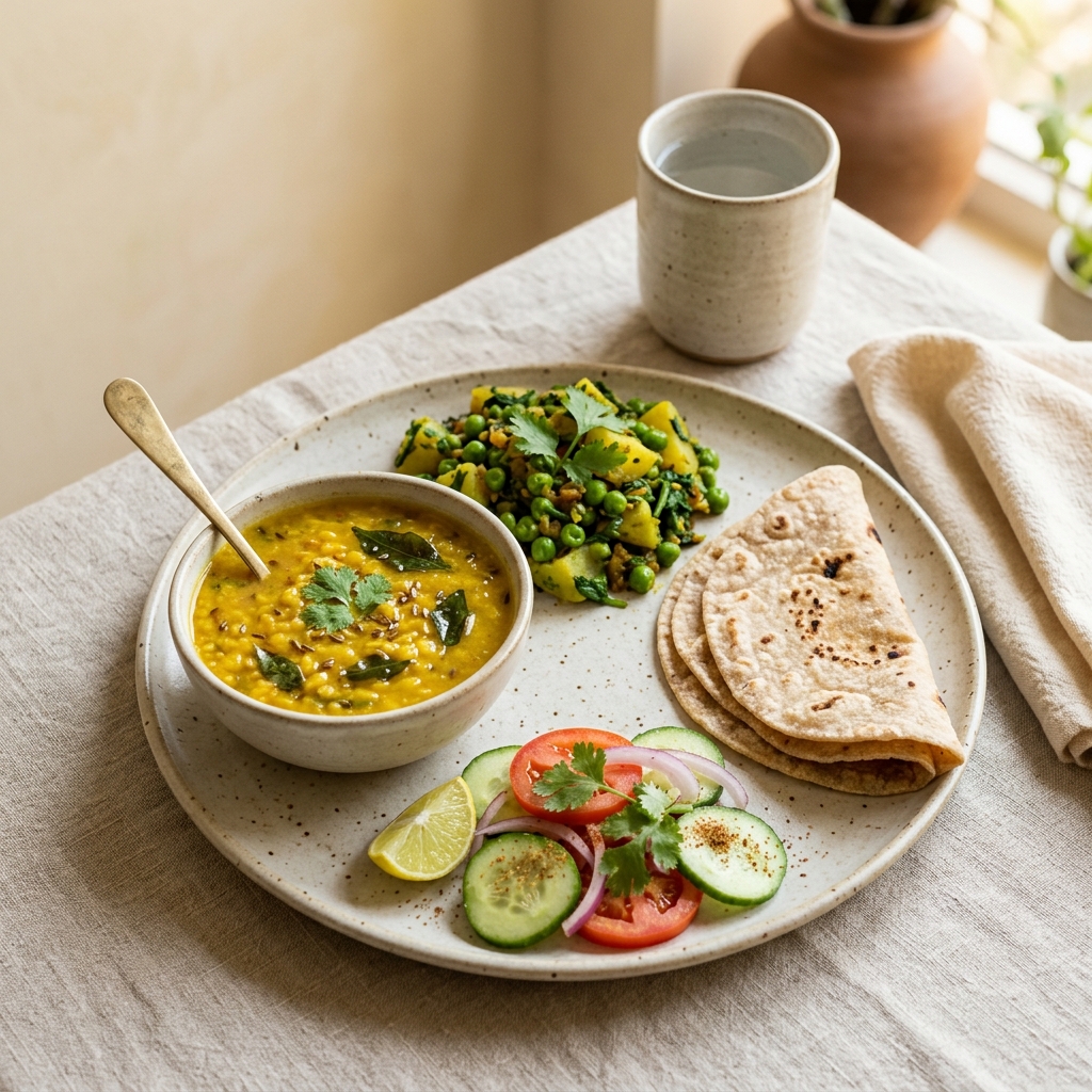 Nourishing Indian meal plate